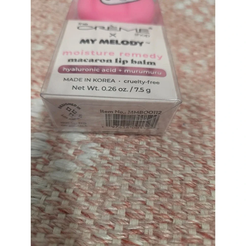 The Creme Shop x My Melody Macaron Lip Balm Strawberry Coconut NEW